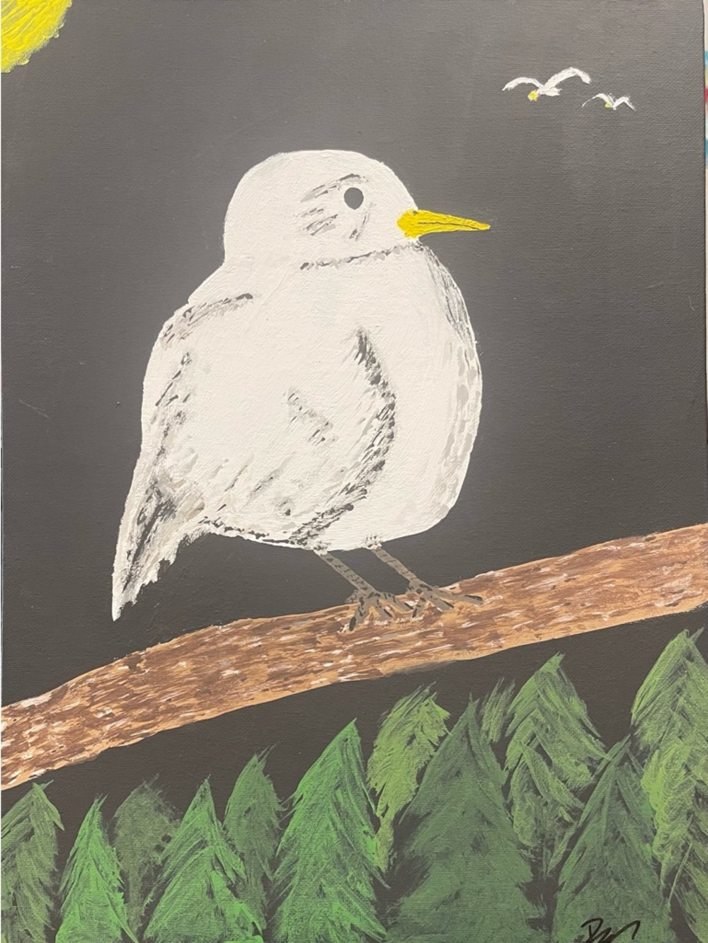 White Bird Perch Decor for Pets - Unbranded